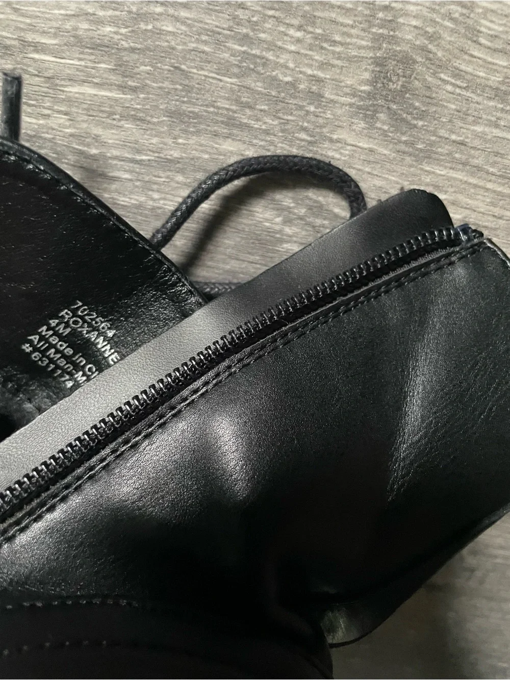Kids Black Lace-Up Chunky Lug Boots